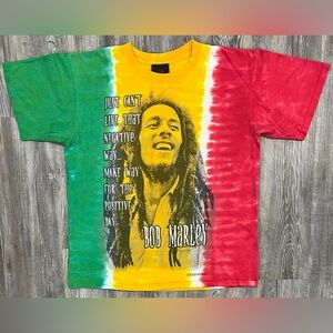 Vintage 1998 Zion Sportswear Bob Marley Tie Dye T-Shirt Men’s Size M